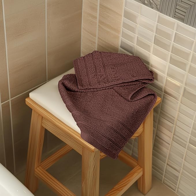 Tens Towels Pack of 6 Hand Towels, 100% Cotton, Lighter Weight, Quick to Dry