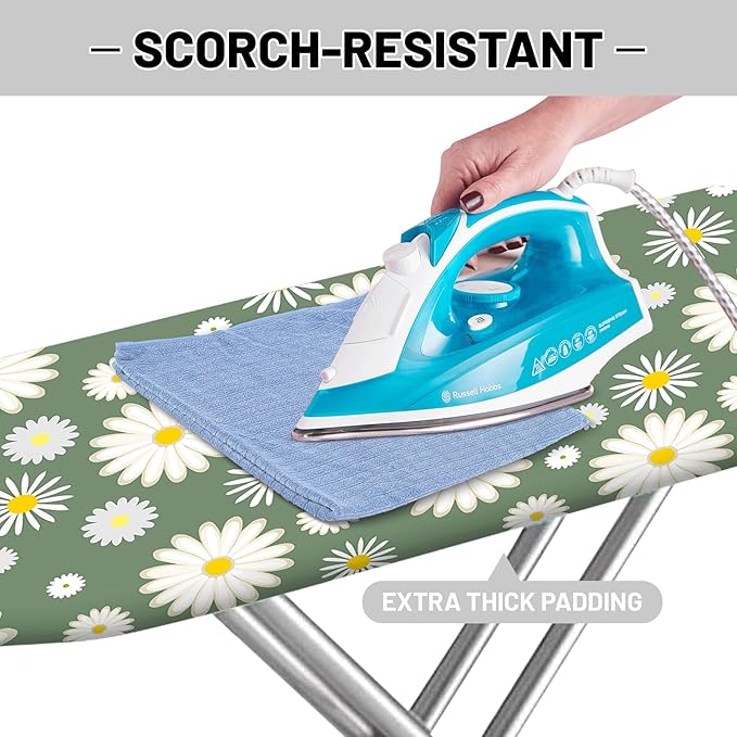 Extra Thick Ironing Board Cover and Pad, 15x54 Ironing Board Cover, Resist