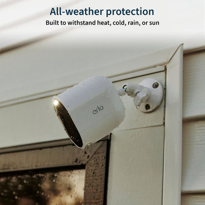 Arlo Pro 5S Spotlight Security Camera 2K HDR | Outdoor | Wireless | Dual-Band Wi-Fi Connects to Strongest Network |12X Zoom, 2-Way Audio, Siren, Color Night Vision,Live Stream(White, 4 Cameras)
