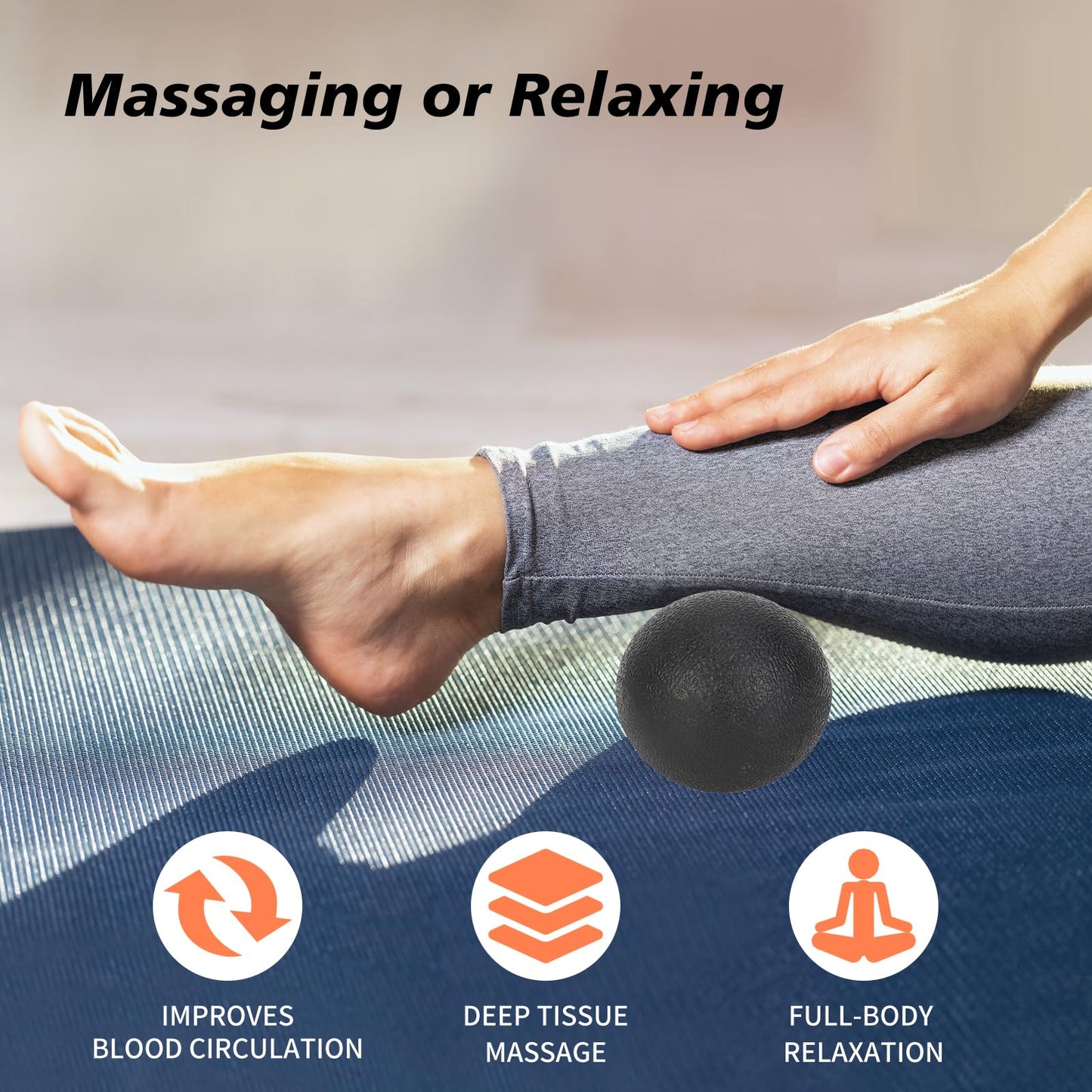 Plantar Fasciitis Relief,Foot Roller Massager,Massage Lacrosse Ball,Spiky Ball Therapy Set for Relieve Plantar Fasciitis,Foot Arch and Heel Pain,Neuropathy Pain Relief Feet,Deep Tissue Muscle Massage