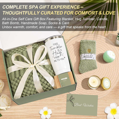 Uwingess Get Well Soon Gift Baskets for Women Self Care Gifts, Spa Care Package After Surgery Inspirational Thinking of You Sympathy Gifts,Christmas Birthday Gift for Women Friends Mom Sister Grandma