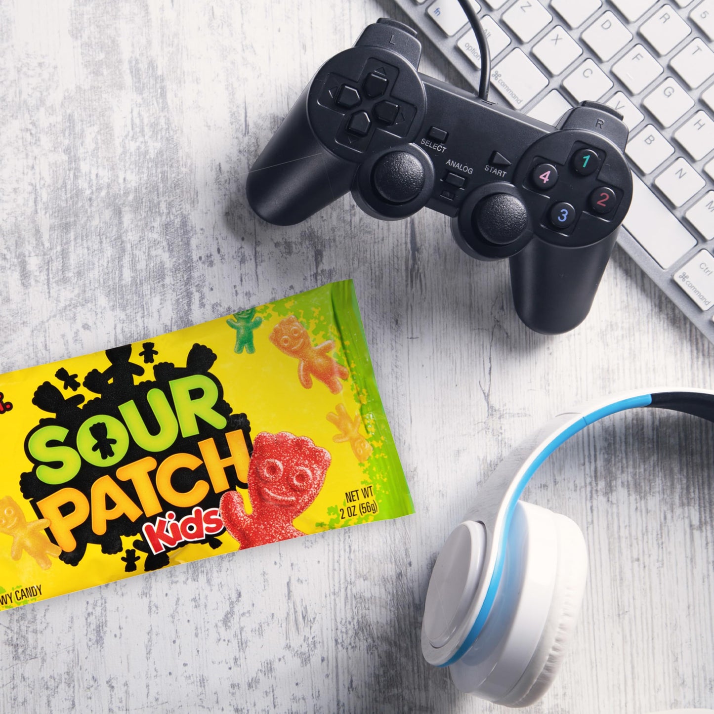 SOUR PATCH KIDS Soft & Chewy Candy, Bulk Candy, 24 - 2 oz Bags