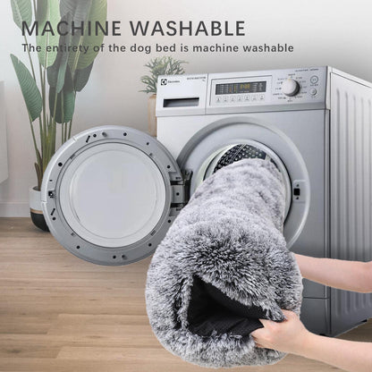 Jaspuriea Medium Dog Bed Washable Dog Crate Mattress Calming Fluffy Anti Anxiety Dog Beds Deluxe Plush Dog Mat with Anti-Slip Bottom,75x50x7cm