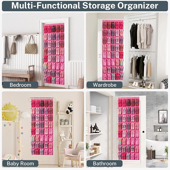 40-Pocket Over the Door Shoe Organizer