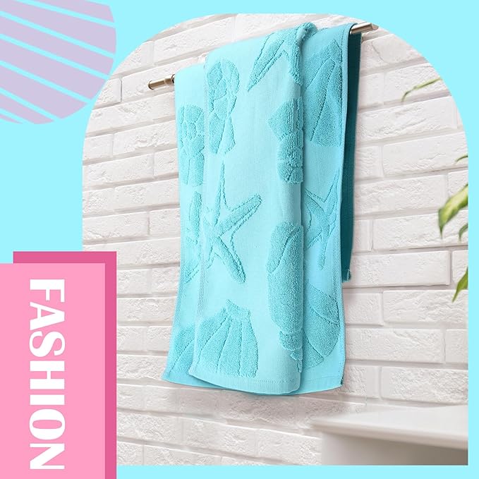 2 Pcs Coastal Hand Towels for Bathroom Ocean Beach Coastal Hand Towels 100%