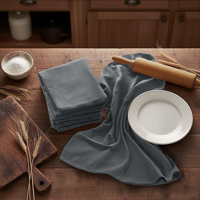 Utopia Kitchen Light Grey Flour Sack Towels 100% Cotton Tea Towels