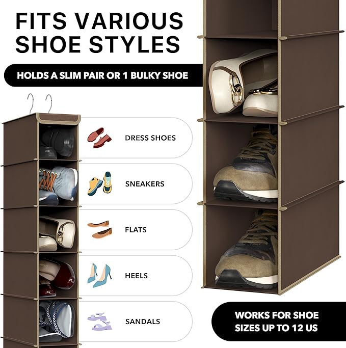 Simple Houseware 10 Shelves Hanging Shoes Organizer Holder