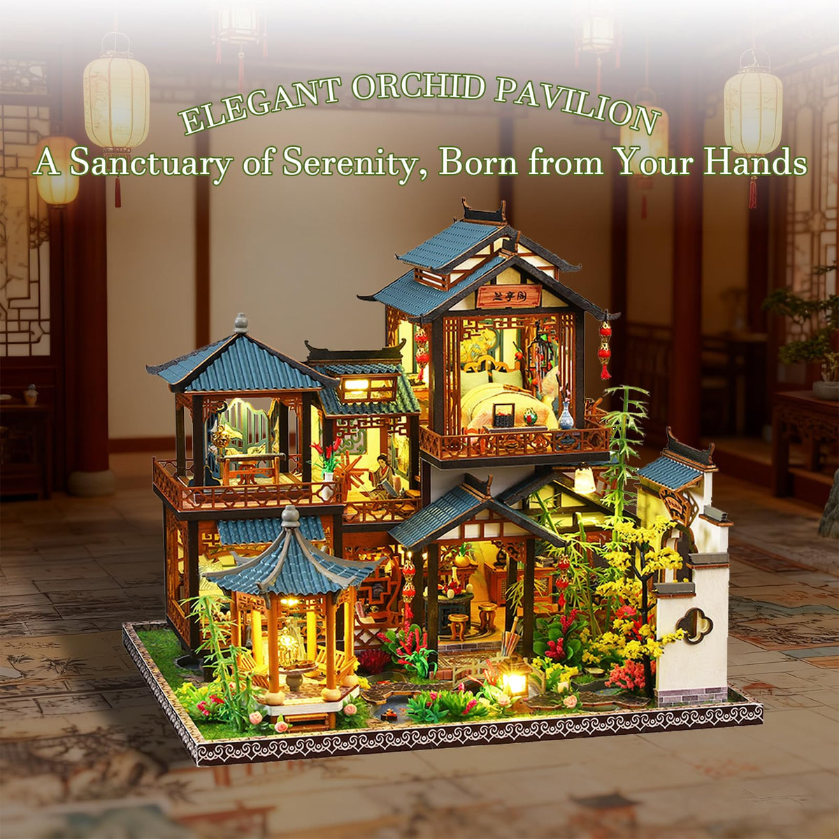 Miniature House Kit, Mini House Building Kit with Furniture, Miniature Kit for Adults Teen, Dollhouse Kit for Birthday Christmas