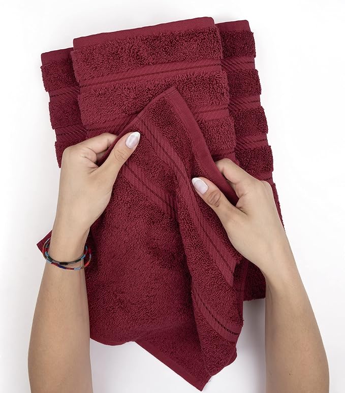 American Soft Linen Luxury 4 Piece Bath Towel Set, 600 GSM 100% Cotton Turkish