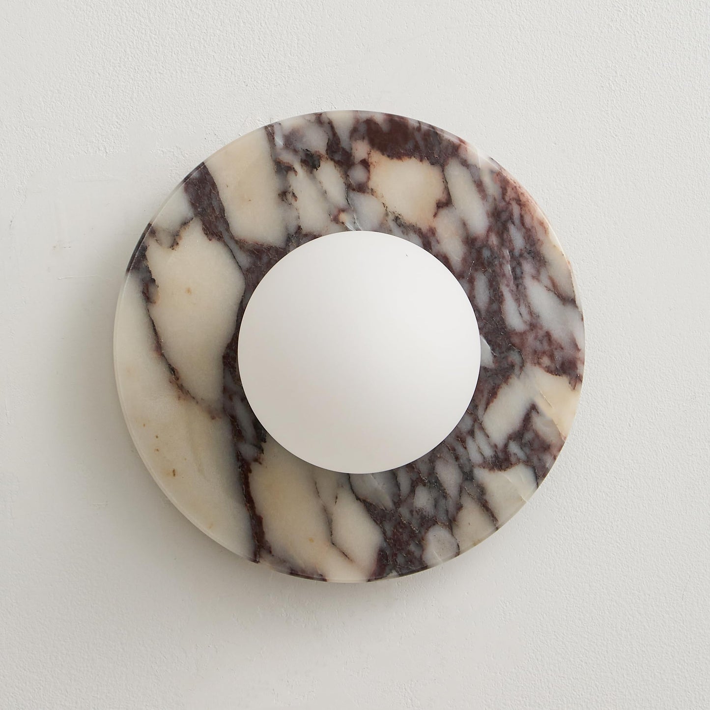 DLITISH 7.9 inch Natural Marble Wall Sconce, 1-Light Modern Alabaster Wall Lamp with Glass Lampshade, G9 Base Hardwired Stone Sconce Light for Bedroom, Living Room, Corridor, Bathroom, Entryway
