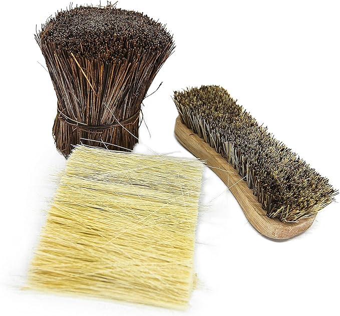 All-Natural Wooden Scrub Brush | Wooden Handle | Palmyra Bristle Brush