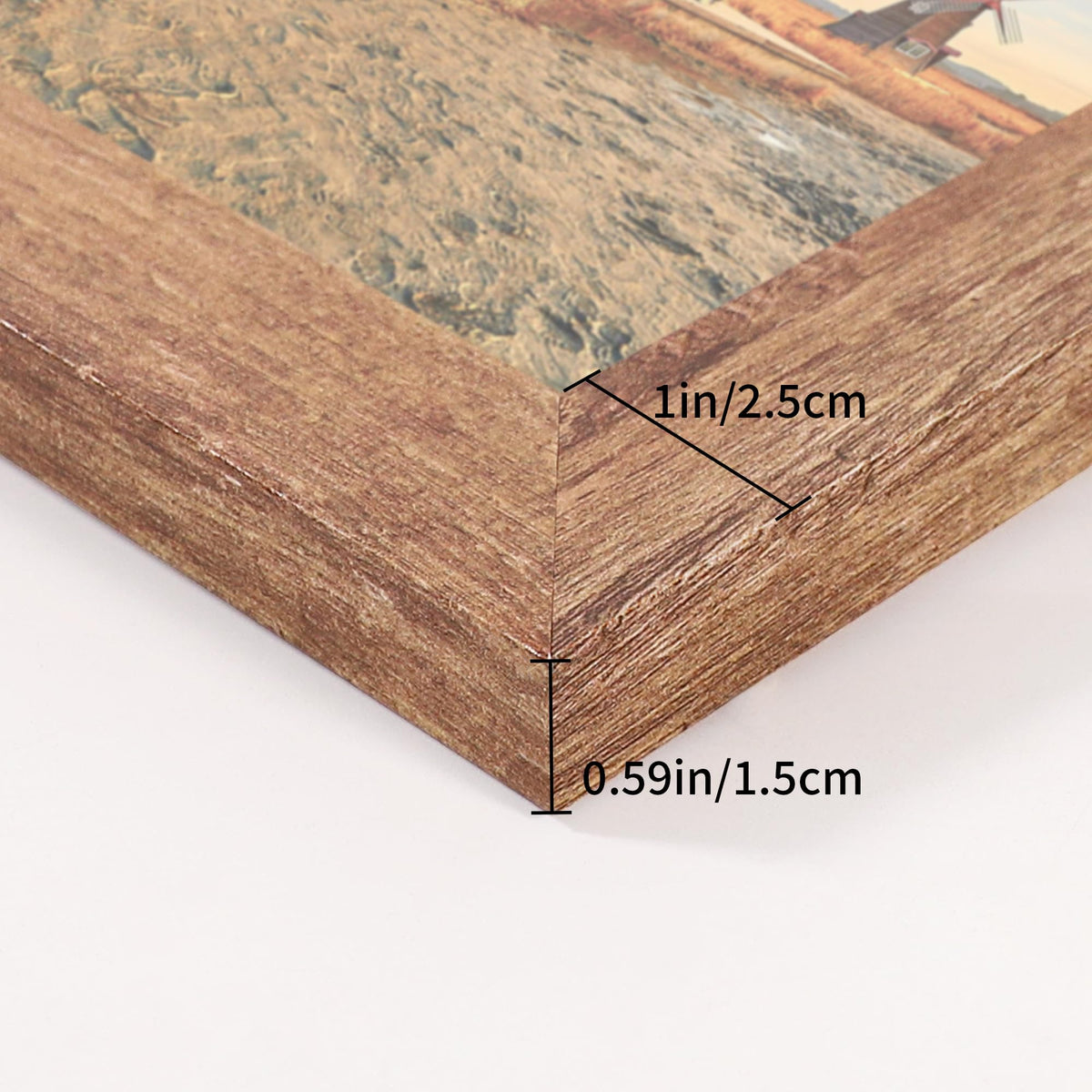 ccdcc 5x7 Collage Picture Frames Set of 2, Rustic Wooden Real Glass Vertical Hanging 3 Opening 5 by 7 Photo Frame, Rustic Brown