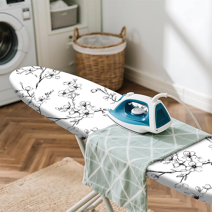 Floral Ironing Board Cover 17.7"x49", Standard Size Iron Board Covers
