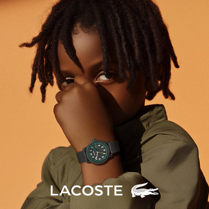 Lacoste Analogue Quartz Watch for Kids LACOSTE.12.12 Kids Collection with Black Silicone Bracelet - 2030042