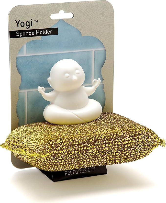 PELEG DESIGN Yogi Sponge Holder, Cute Plastic Sponge Holder