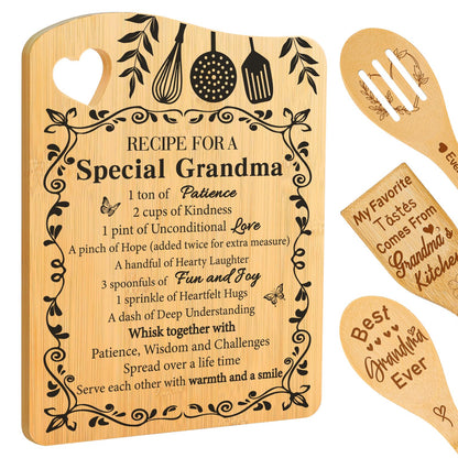 Aremdys Grandma Gifts, Grandma Birthday Gifts from Grandkids Cutting Board Set Kitchen Valentines Day Gift for Grandmother Practical Gifts Christmas Birthday Mother's Day Gifts Idea for Nana Gigi