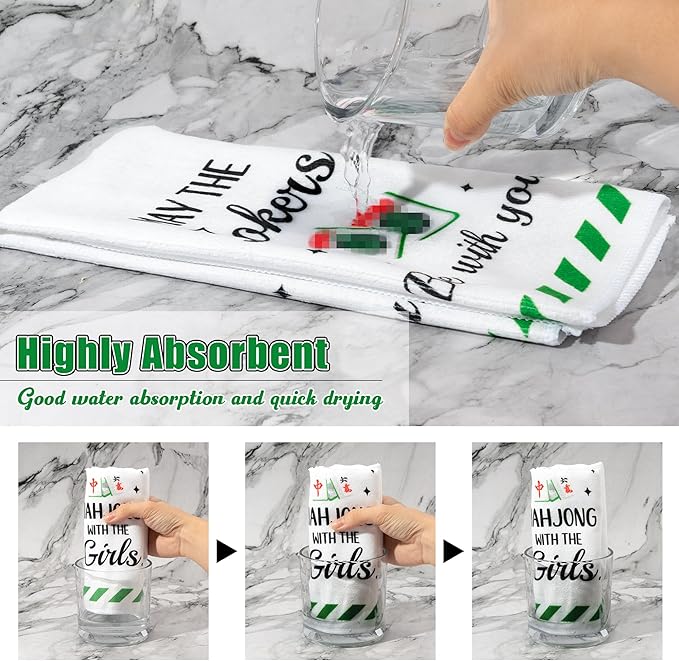 R HORSE Mahjong Kitchen Dish Towel