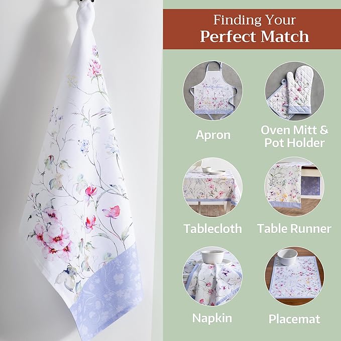 Maison d' Hermine Kitchen Towels Set of 3 100% Cotton 27.50" x 20" Reusable
