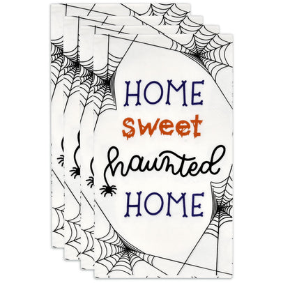 Gift Boutique Halloween Guest Napkins 100 Count Disposable Paper Hand Towels Black Orange Purple for Bathroom Buffet Dinner Haunted Home Party Decor