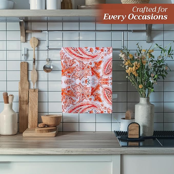 Maison d' Hermine Kitchen Towels Set of 3 100% Cotton 20" x 27.5" Reusable
