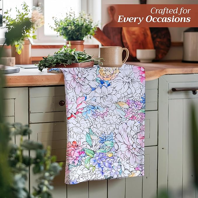 Maison d' Hermine Kitchen Towels Set of 3 100% Cotton 27.50" x 20" Reusable