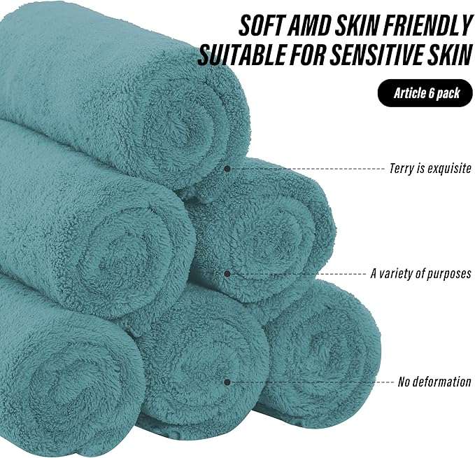 MOONQUEEN 6 Pack Premium Hand Towels