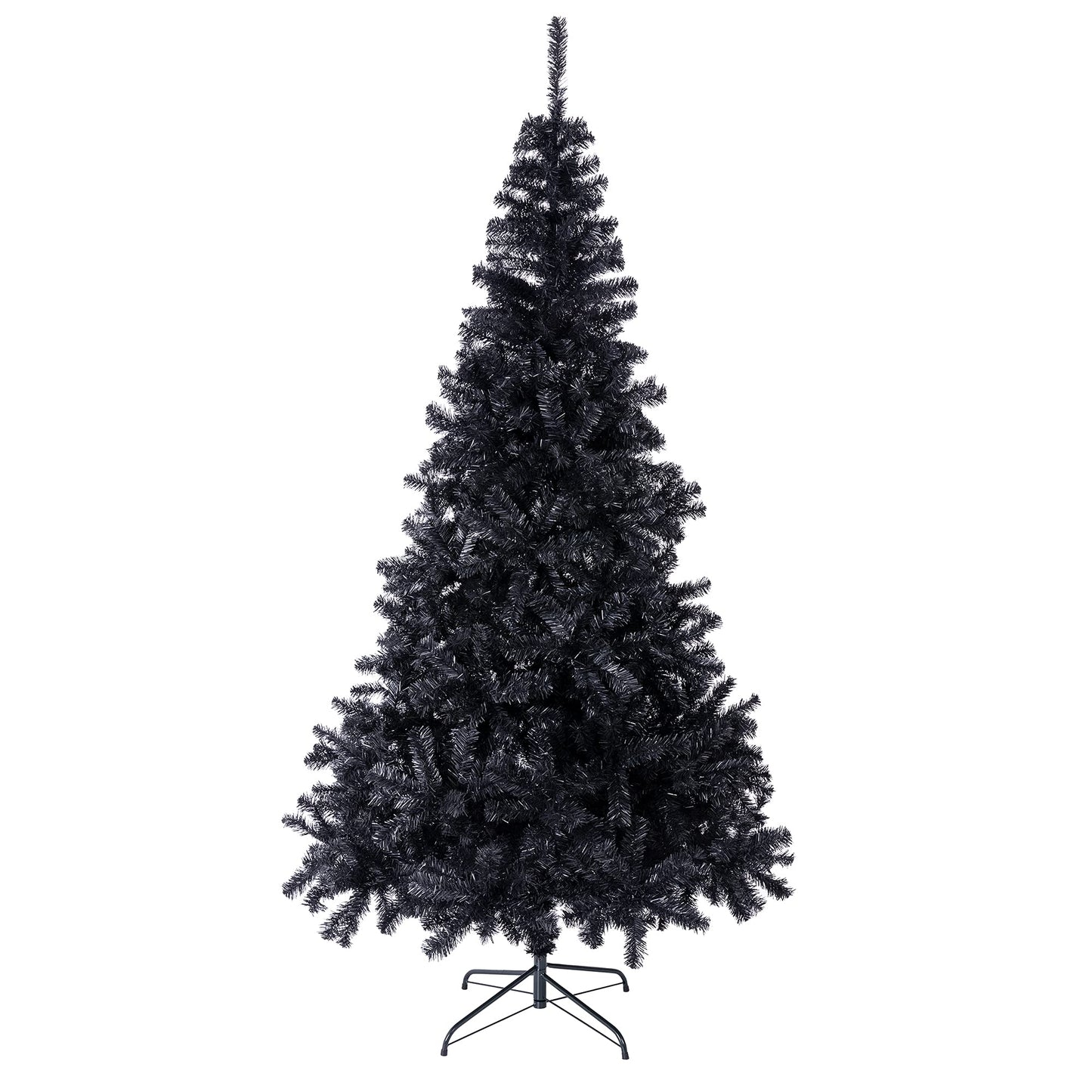 Sunnyglade 6 Ft Halloween Black Premium Artificial Christmas Tree 1000 Tips Easy to Assemble with Christmas Tree Stand (6 ft)