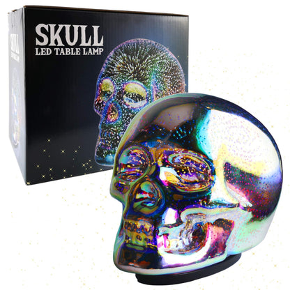Tradeopia Led Skull Table Lamp, Requires 3 X AAA Batteries, Ideal for Room Decor Table Desk Decor Lamps, Lava lamp, Halloween
