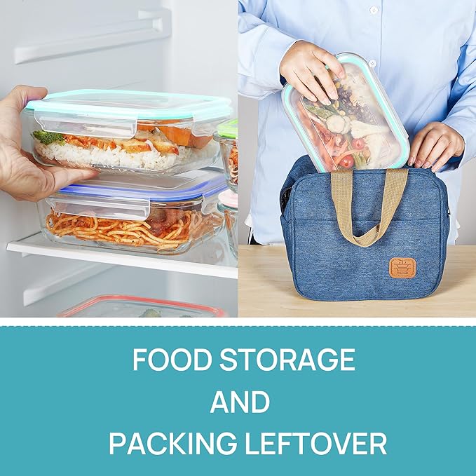 Vtopmart 5Pack 22oz Glass Storage Containers
