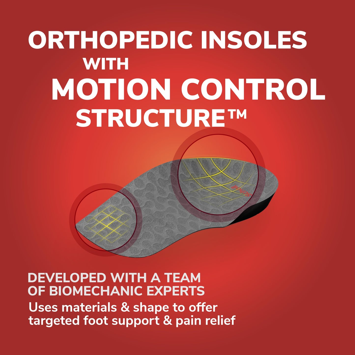 Scholl In-Balance Orthotics Knee To Heel Insoles for Men & Women - Helps to Relieve Lower Limb Pain, Shock Absorption, Deep Heel Cup, Orthopedic Arch Support, Pressure Redistribution & Stabilisation