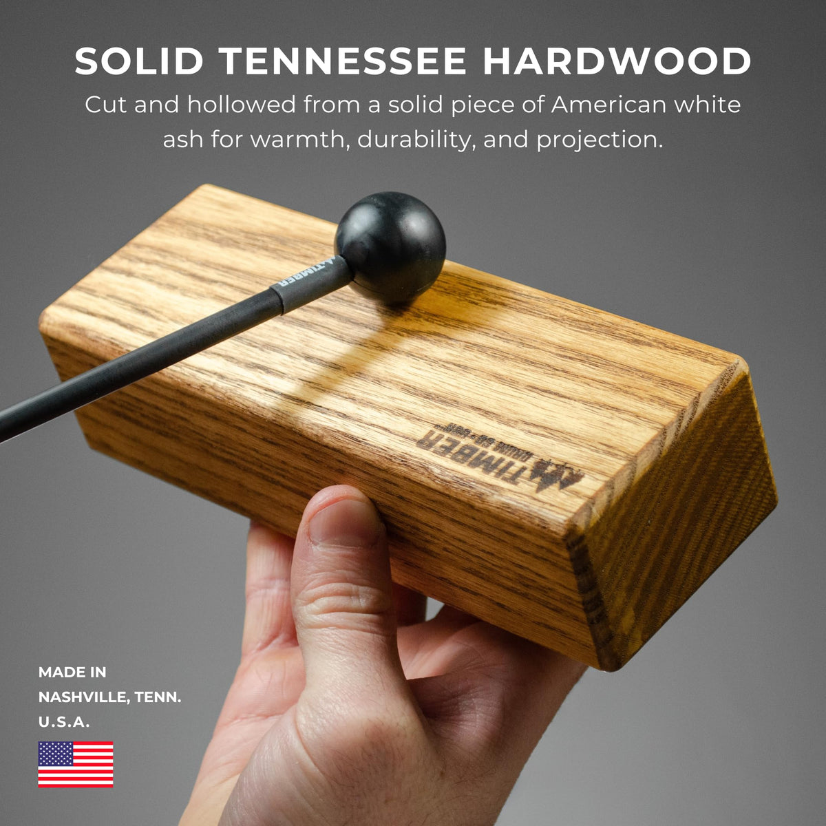 Timber Drum Co. Wood Block Instrument — MADE IN U.S.A. Percussion