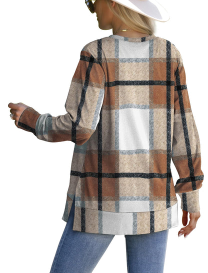 Saloogoe Early Fall fashion Sweaters for Women Cowboy Chic Long Sleeve Shirts Halloween Sweatshirt Fashion Clothing M