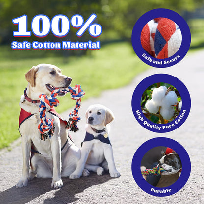 LARGE Dog Rope Toys (Extremely Durable and Strong) For Large And Medium Dog - EXTRA LARGE DOG TOYS For Aggressive CHEWERS - NEARLY INDESTRUCTIBLE - Sturdy Rope - Tug Of War Rope for Teething (5PCS)