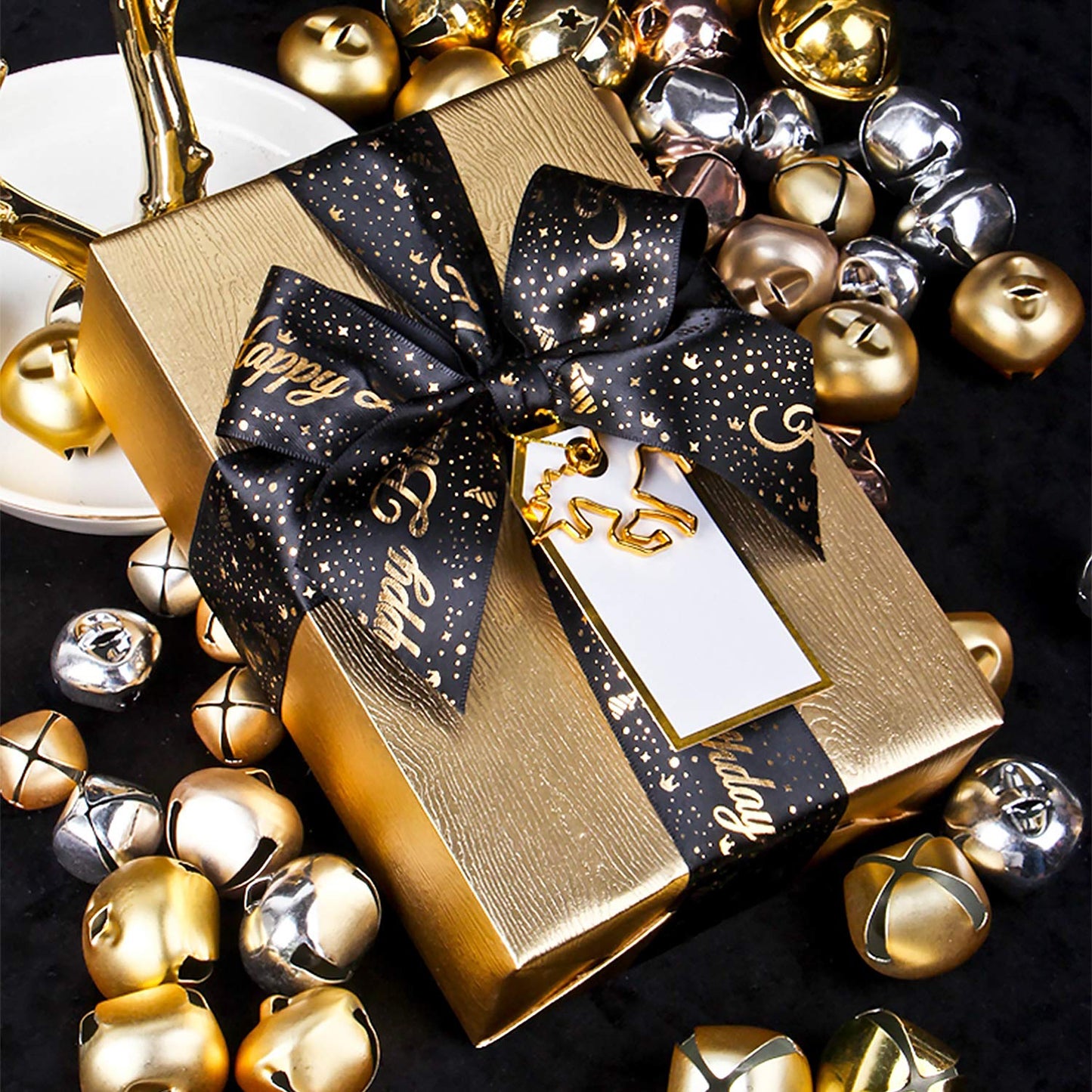 WRAPAHOLIC 30 Inch Gold Wrapping Paper Roll - Jumbo Roll Basic Texture Matte Gold for Birthday, Holiday, Wedding, Baby Shower Wrap - 30 inch x 16.5 feet