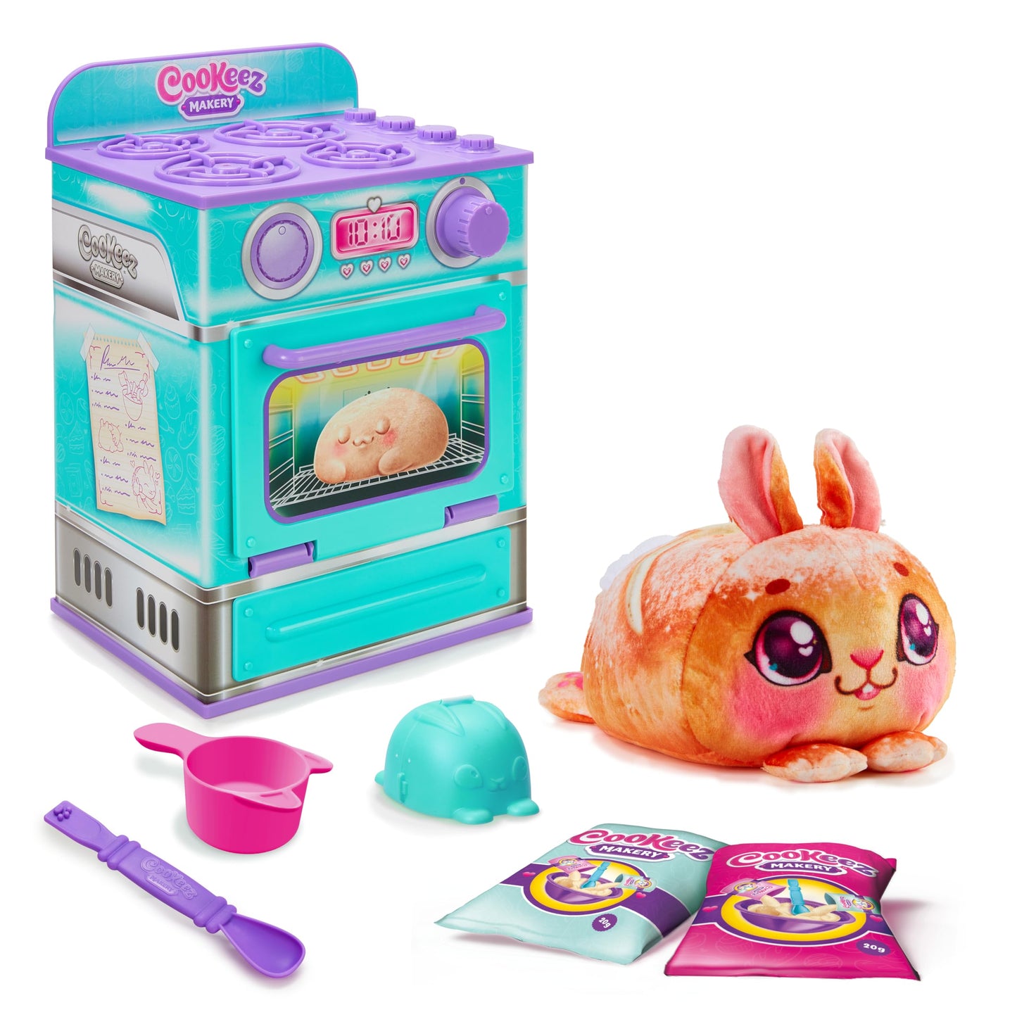 Cookeez Makery Oven, Mix & Make a plush best friend! Place your Dough In The Oven And Be Amazed When A Warm, Scented, Interactive, Comes Out! Which Surprise Bake Will You Make?