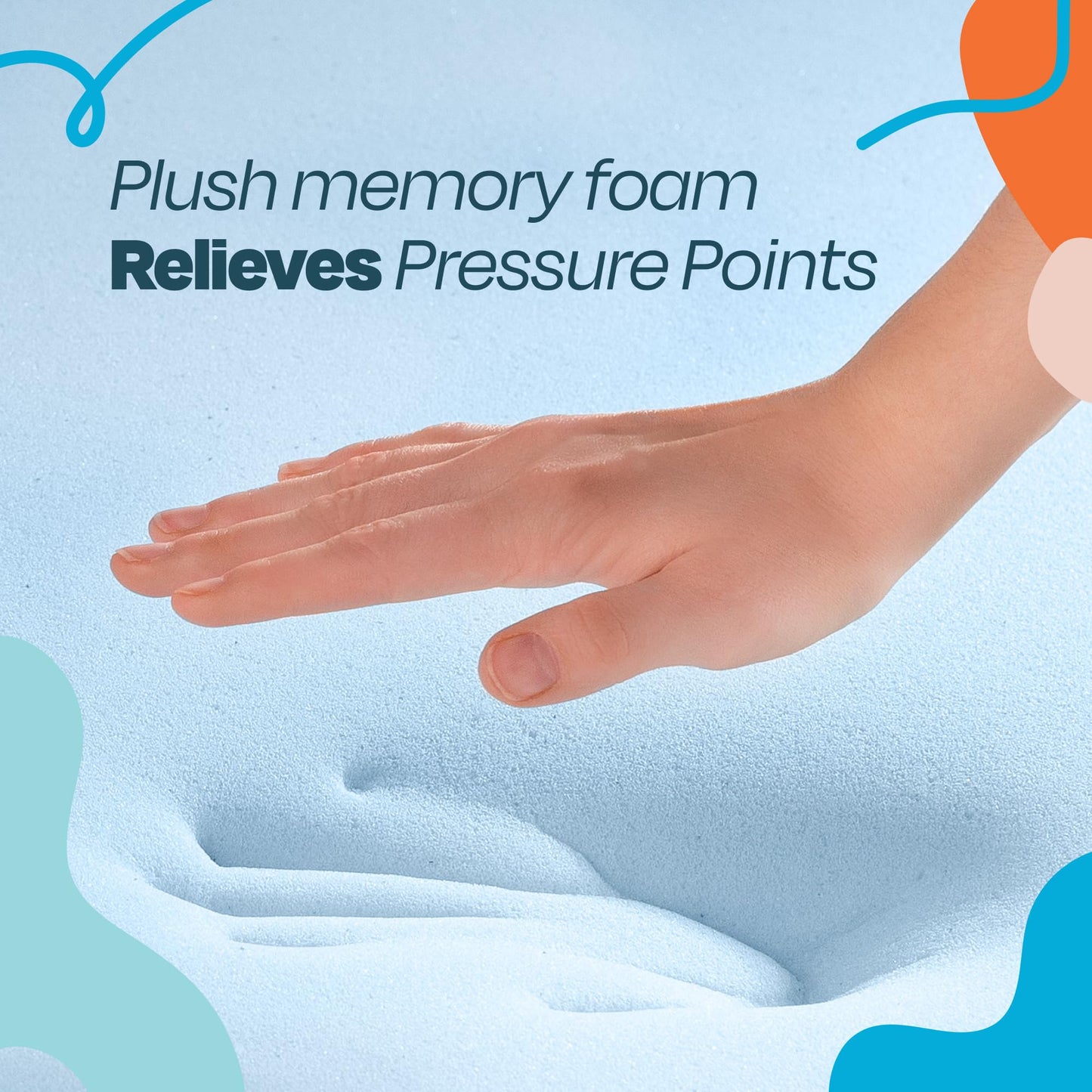 Linenspa Memory Foam Mattress Topper, Full Size - 3 Inch Gel Infused Memory Foam - Plush Feel - Cooling and Pressure Relieving - CertiPUR Certified