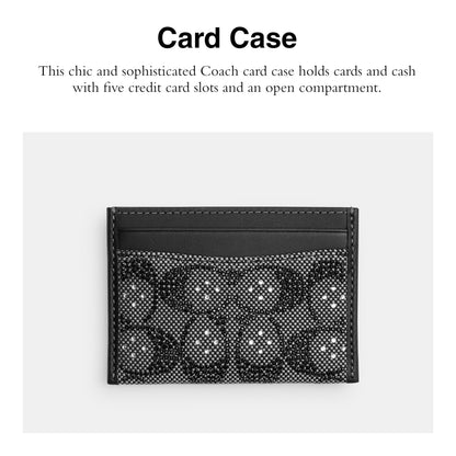 COACH Crystal Signature Jacquard Essential Card Case