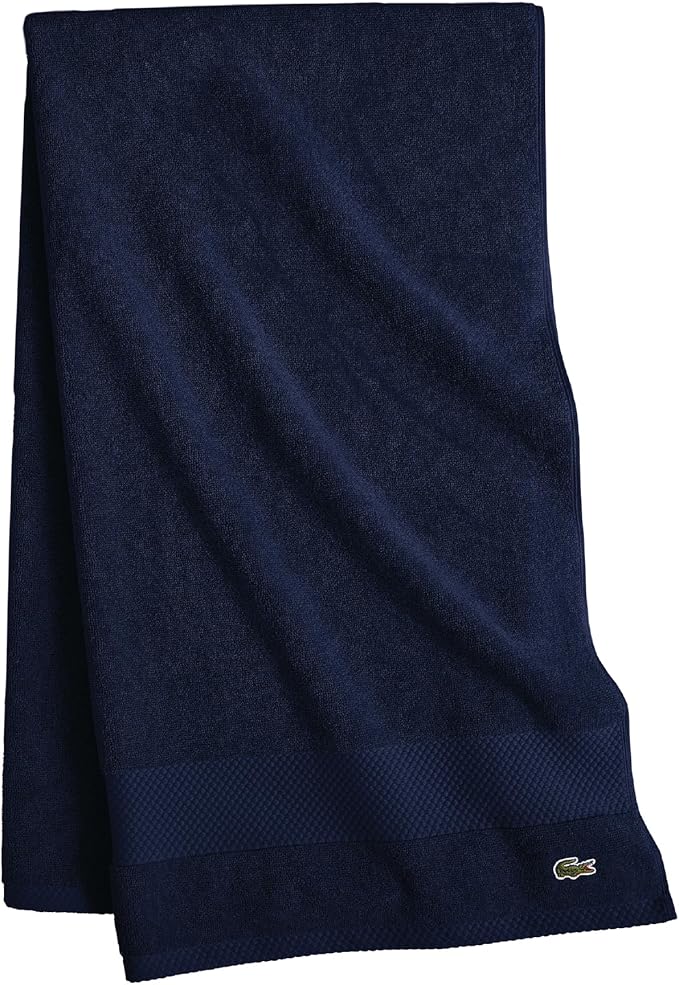 Lacoste Heritage 100% Supima Cotton Bath Towel, Premium Super Soft Bath Towel