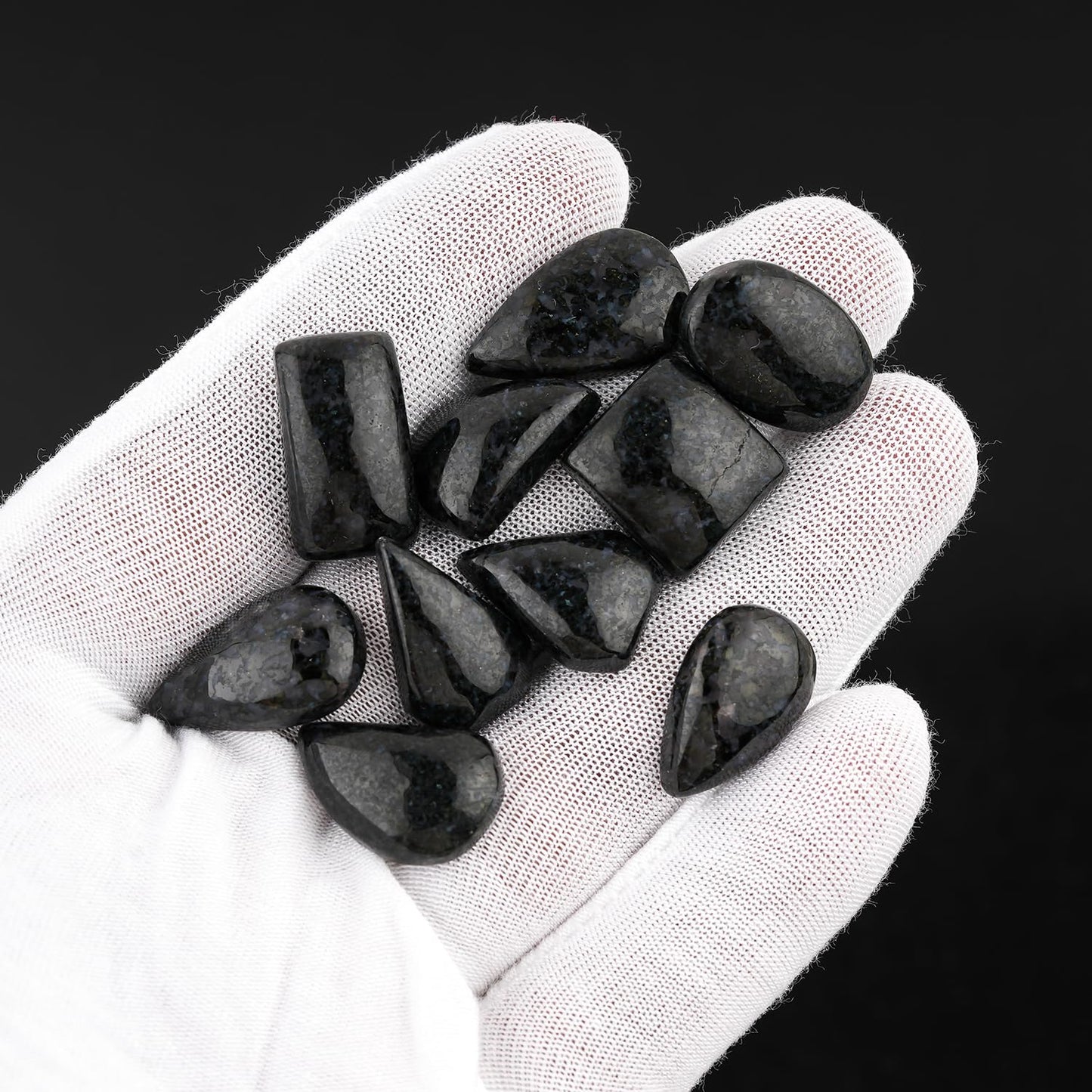 ColouredRocks (10pcs) Gabroo Jasper Crystals, Cabochons, Flat Back Stones, Polished Gemstones, Jewelry Making Supply, DIY, Crafts, Decor, Gift, Wholesale Bulk (100 carats) (15-20mm)