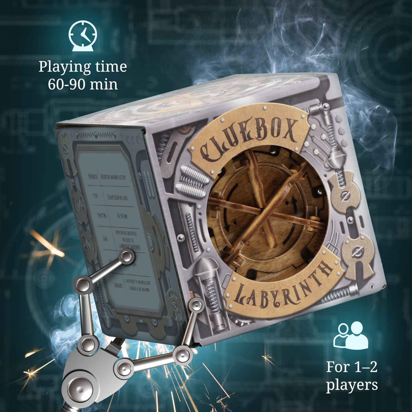 iDventure Cluebox - Cambridge Labyrinth - Escape Room game - Puzzle box - 3D wooden puzzle - gift box - maze puzzle - 3D puzzles for adults - brain teaser - birthday gift gadget for men - money box