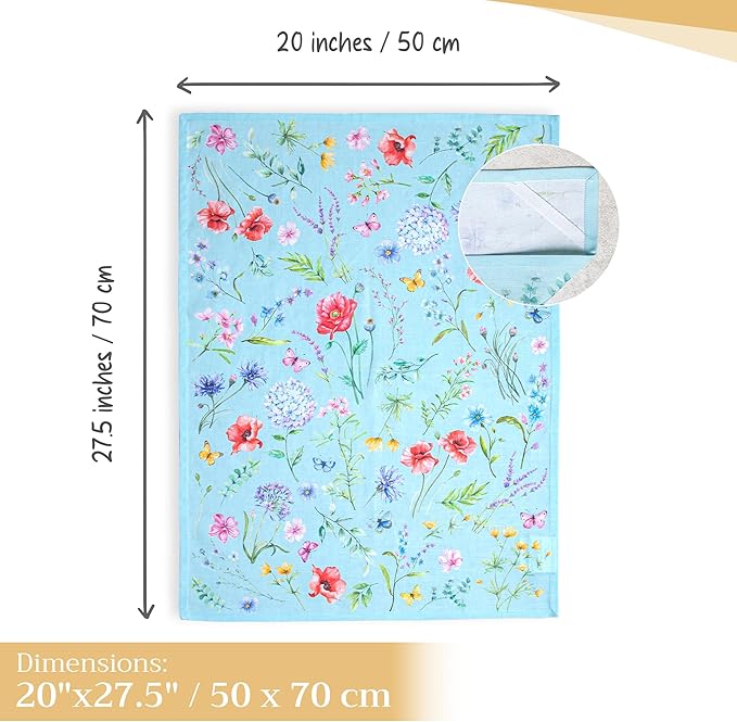 Maison d' Hermine Kitchen Towels Set of 3 100% Cotton 27.50" x 20" Reusable
