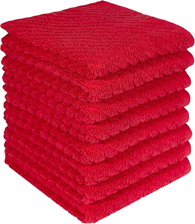 Bumble Towels Premium Kitchen Dish Cloths | 8 Pack | Diagonal Deluxe Dish Cloth