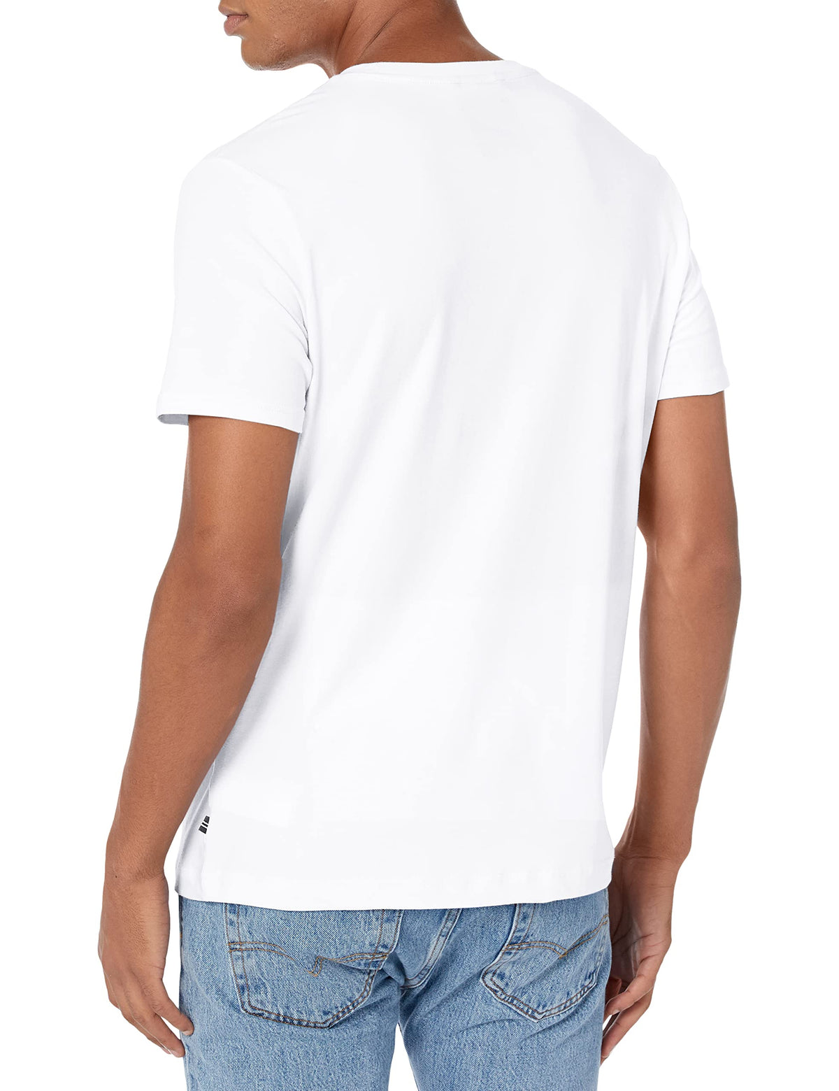Nautica Men's Solid Crew Neck Short Sleeve Pocket T-Shirt, White, Large