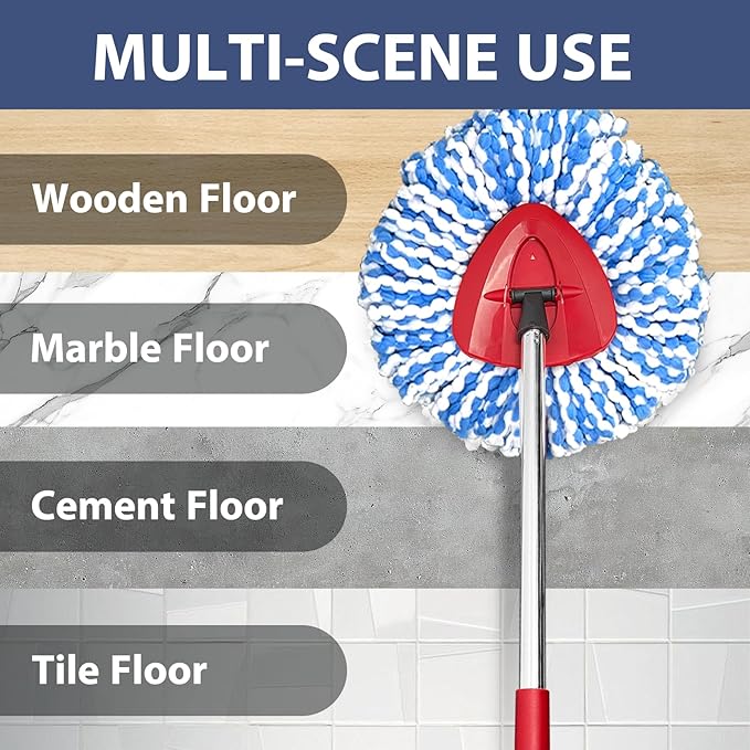 Spin Mop Replacement Set for O-Ceda 2-Tank System, Includes 2 Mop Head