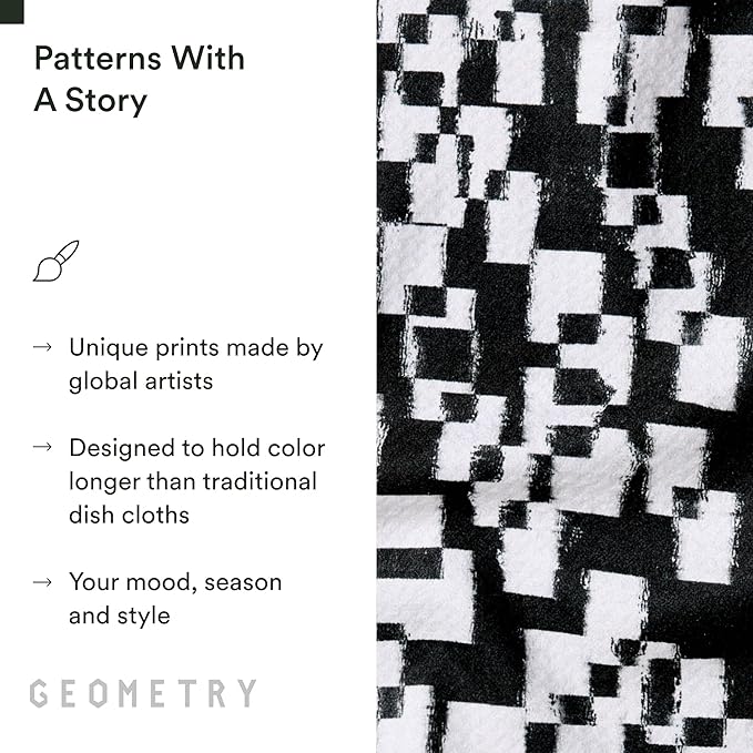 GEOMETRY Dishcloth – Evergreen Collection – Quick-Dry, Ultra-Absorbent
