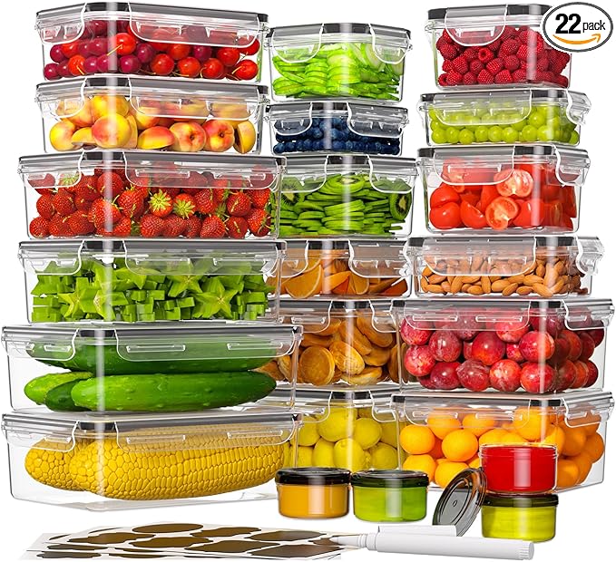 44-Piece Food Storage Containers