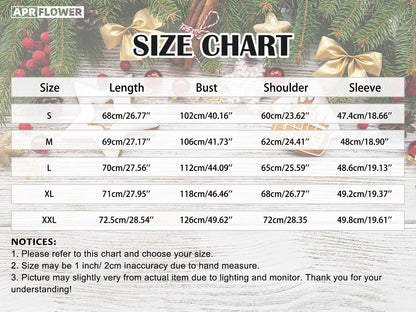 APRFLOWER Christmas Sweatshirts for Women Cute Christmas Tree Graphic Long Sleeve Shirt Xmas Holiday Party Pullover Blouse Rose