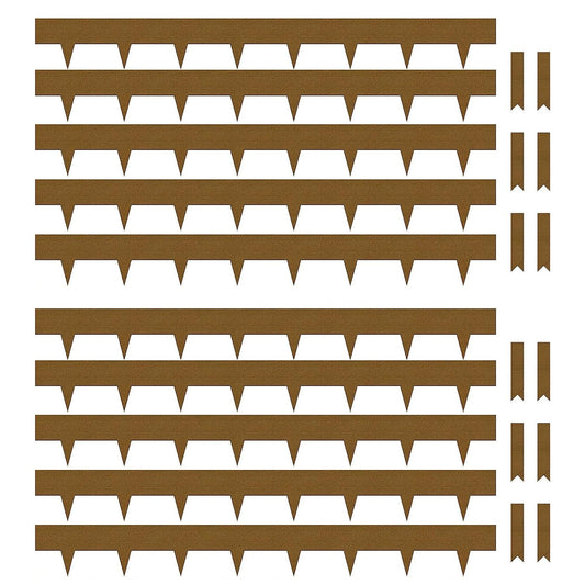 Worth Garden 10-Pack Corten Steel Landscape Lawn Edging - 5in H (2.5" above ground + 2.5" spikes) Rust Patina Bendable Metal Strips - Hammer-in Border with 11 Clips - Yard Pathway Divider (33Ft Total)