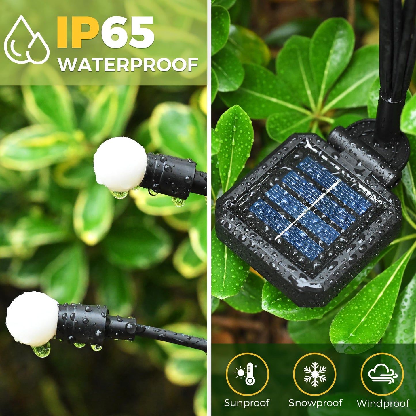 PATIOPIA Solar Lights Outdoor Garden, 20 LED Firefly Outdoor Garden Lights Waterproof, Solar Powered Swaying Light for Pathway, Yard, Patio Decoration (2 Pack,Warm White)