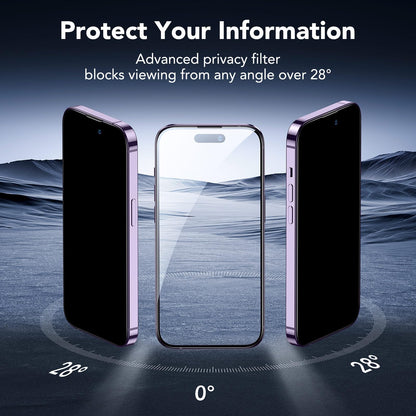ESR 3 Pack for iPhone 15 Pro Max Screen Protector, [9H Hardness] [Military Grade Shatterproof] Full Coverage Tempered Glass Film with Easy Installation Tool, HD Clear, Scratch Resistant